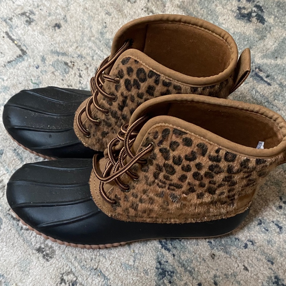 Leopard Print Women's Winter Boots